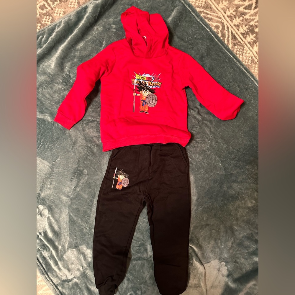 Toddler Dragonball Z matching sweatpants and sweatshirt size 3t-4t